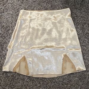 Gold Silk Skirt